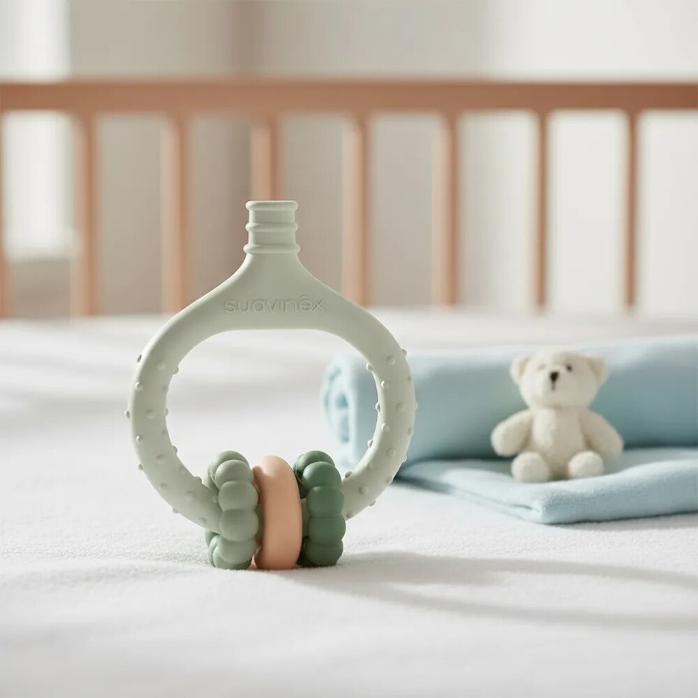 Mordillo Masajeador silicona Suavinex Verde