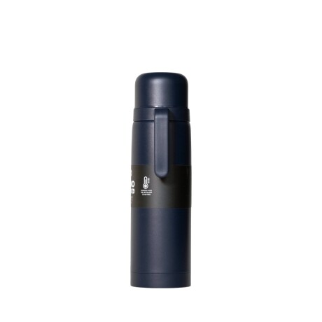Termo brio premium 1 litro con pico cebador en acero inox Azul