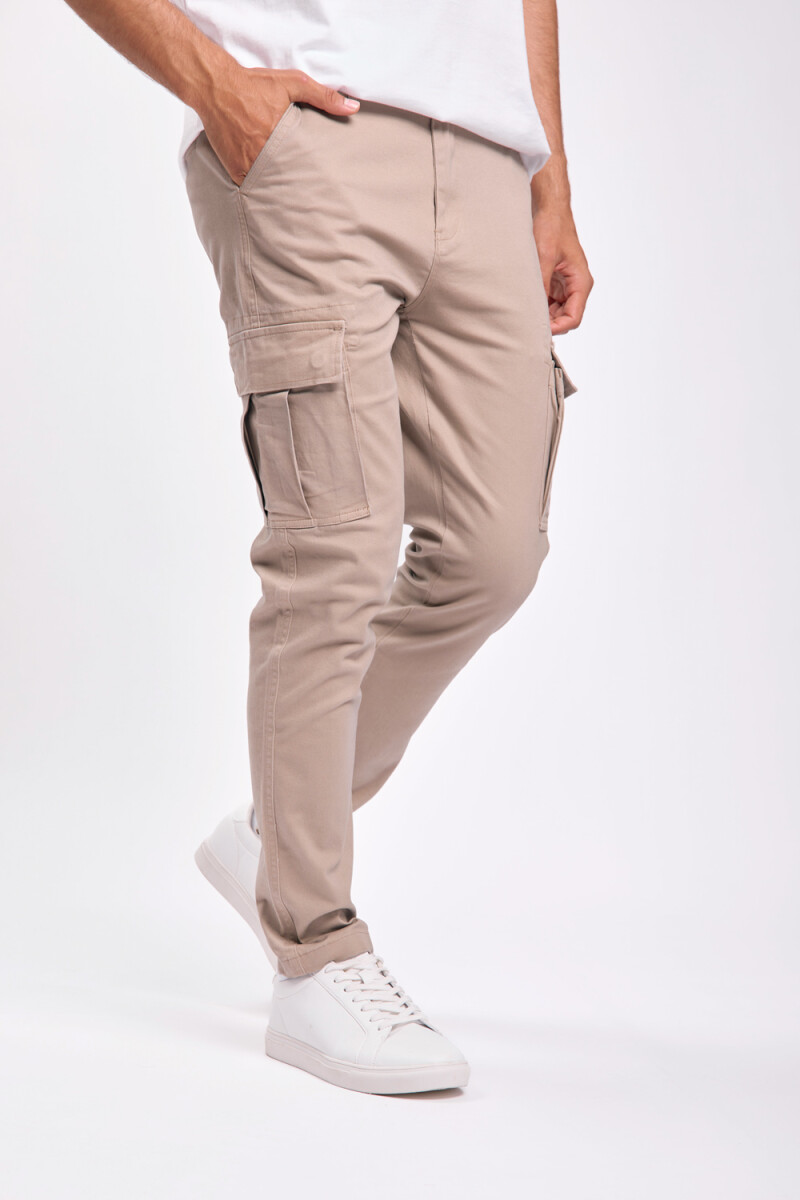 Pantalón cargo clásico - Tostado 