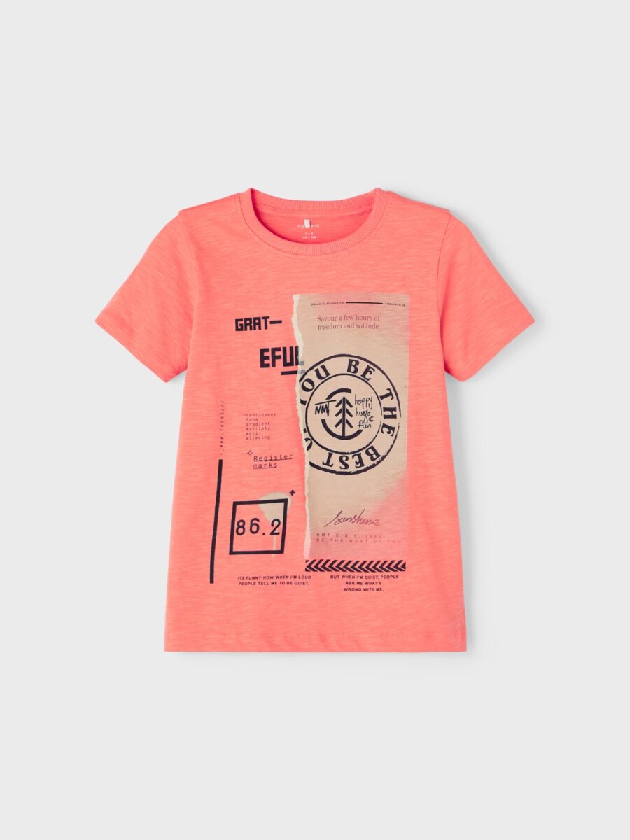 Camiseta Manga Corta Estampada - Peach Echo 