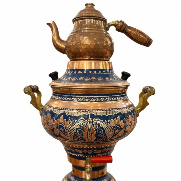 Samovar labrado negro Azul