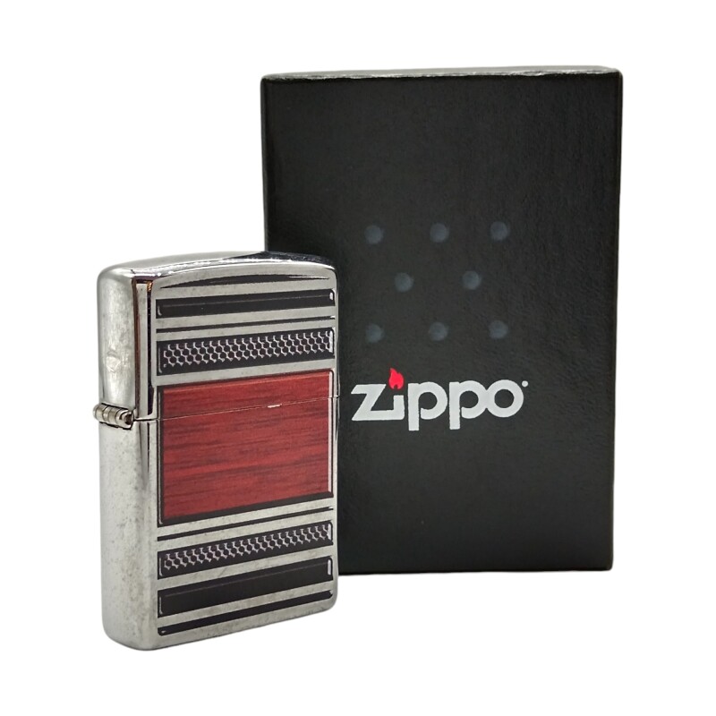 Encendedor ZIPPO 28676 Steel and Wood - ZP286738 Plateadocombinado