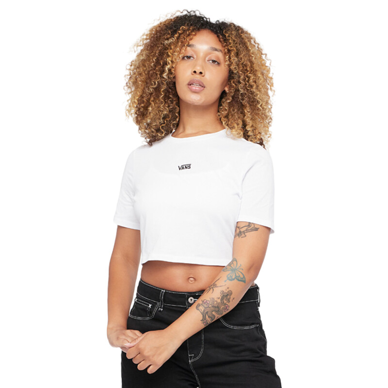 Remera Vans Flying V Crop Crew - Blanco Remera Vans Flying V Crop Crew - Blanco