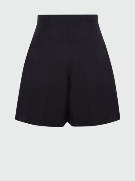 Moncler -Bermuda de poliéster con bolsillos Negro