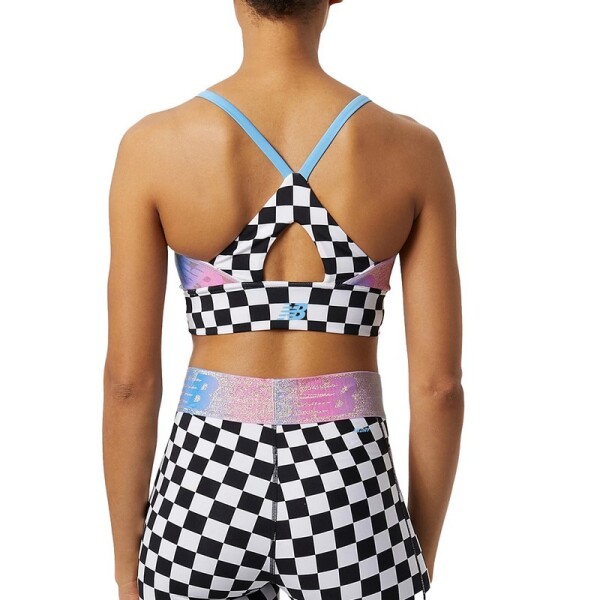 Top New Balance Relentless Printed Crop Negro
