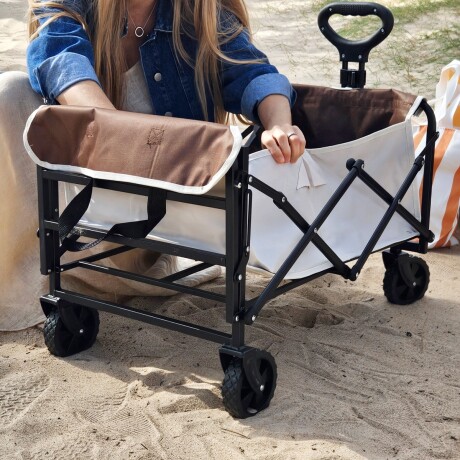 Carro plegable de carga multiuso 70x45x44cm Blanco