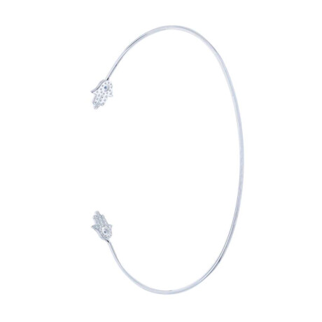 Esclava De Plata 925 Con Circonia Mano De Fatima