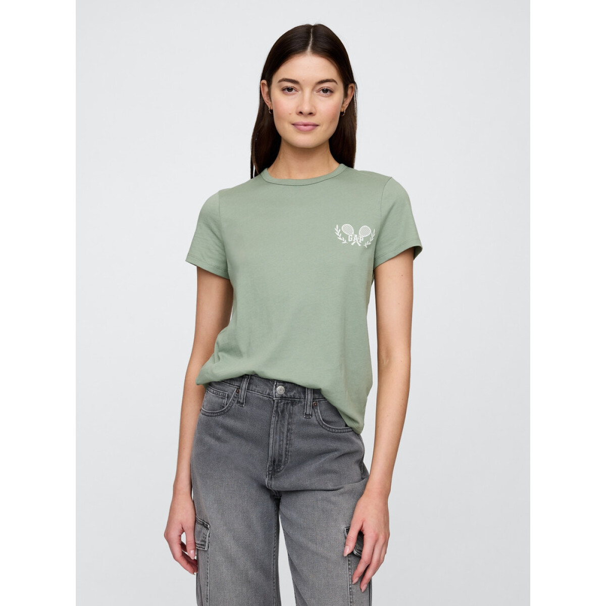 V-FRCH SS FAV CREW NVL - GASOLINE GREEN 