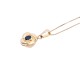 Colgante oro 18 k con zafiro oval. Colgante oro 18 k con zafiro oval.