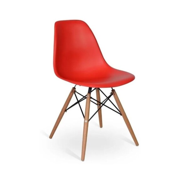 SILLA DE COMEDOR EAMES CON BASE DE MADERA - VARIOS COLORES SILLA DE COMEDOR EAMES CON BASE DE MADERA - VARIOS COLORES