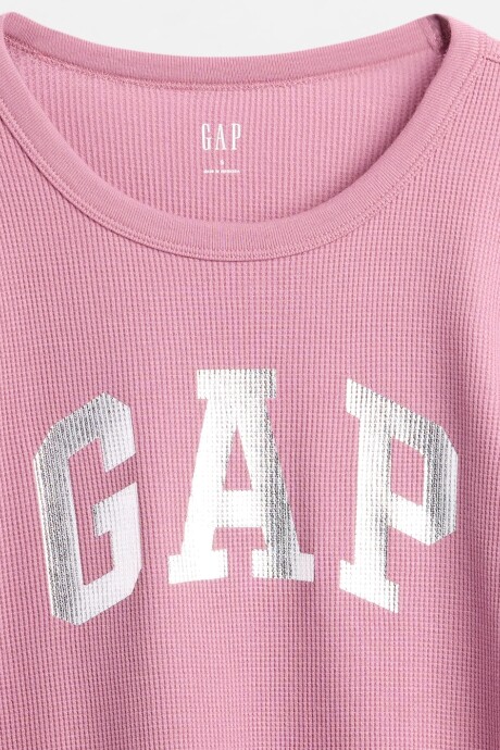 Remera Waffle Manga Larga Mujer Dusky Orchid 17-1610