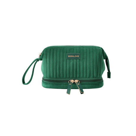 Neceser con bolsillo inferior Velvet BLove Verde