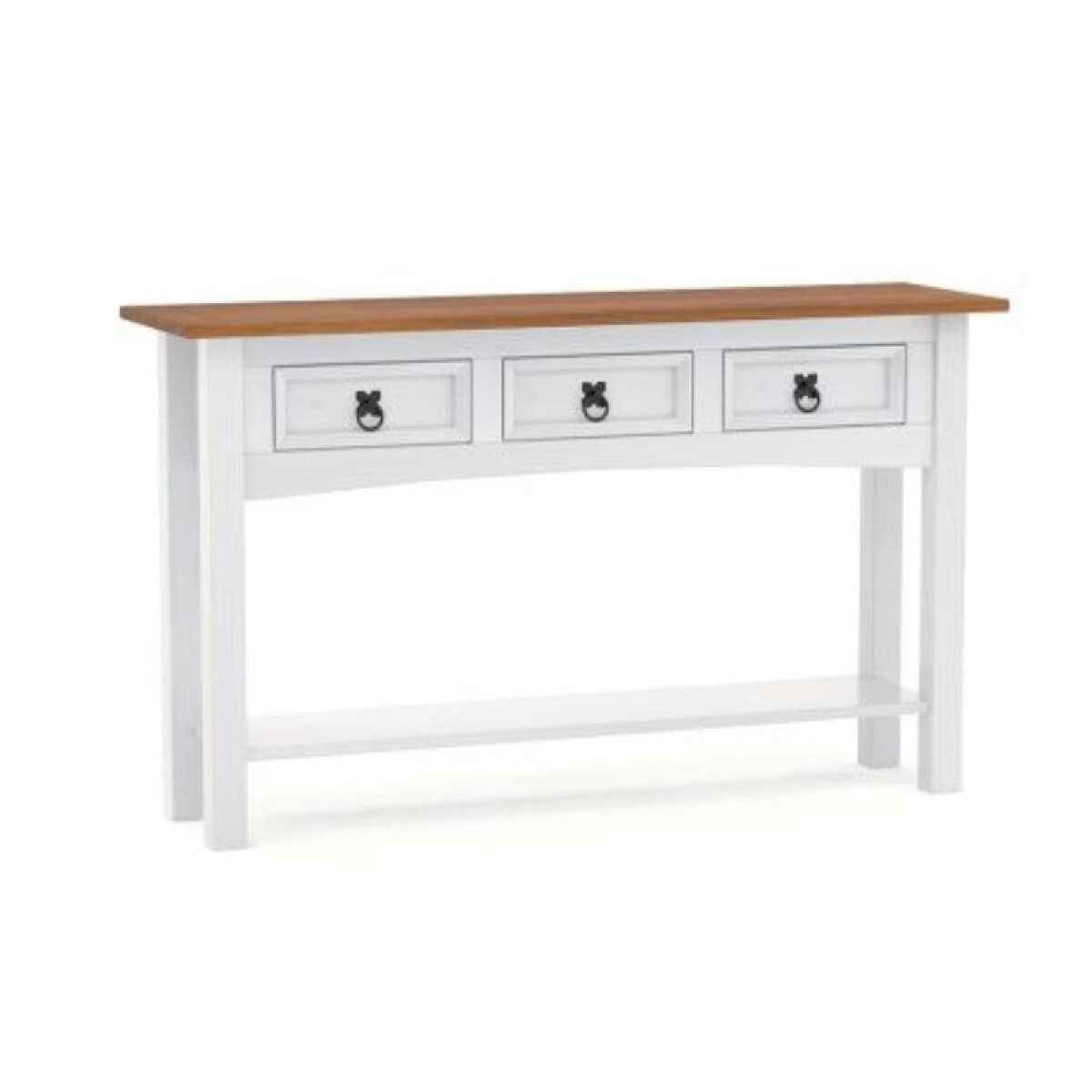 Consola Despojador Blanco 3 Cajones Linea Rustica 