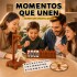 Juego de Mesa Ahorcado con Letras y Piezas de Encastre Marrón