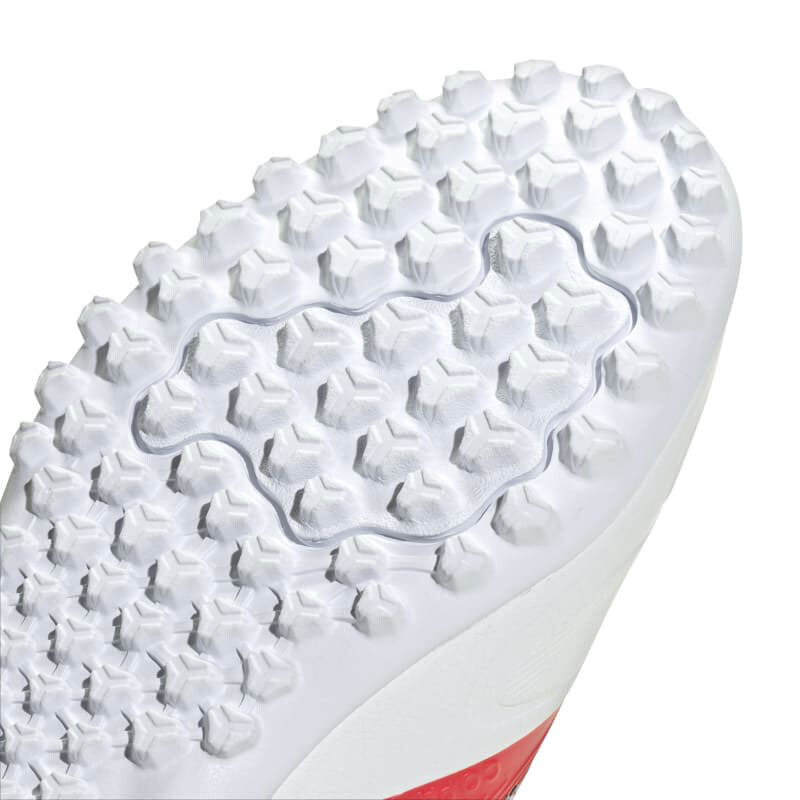 Championes de Fútbol 5 Infantiles Adidas Copa Pure III Club TF Blanco - Negro - Rojo