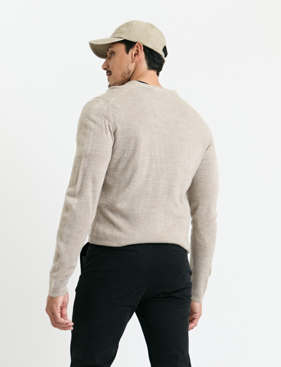 470313 SWEATER V HARRINGTON URBAN Beige Melange
