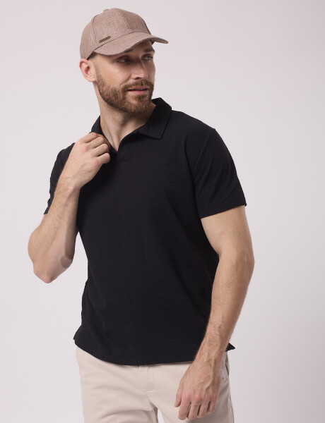 Remera cloque lisa negro