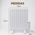 Estufa Radiador Aceite Panel Calefactor 600w Temp. Regulable Blanco