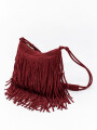 Cartera Fleco Bordeaux