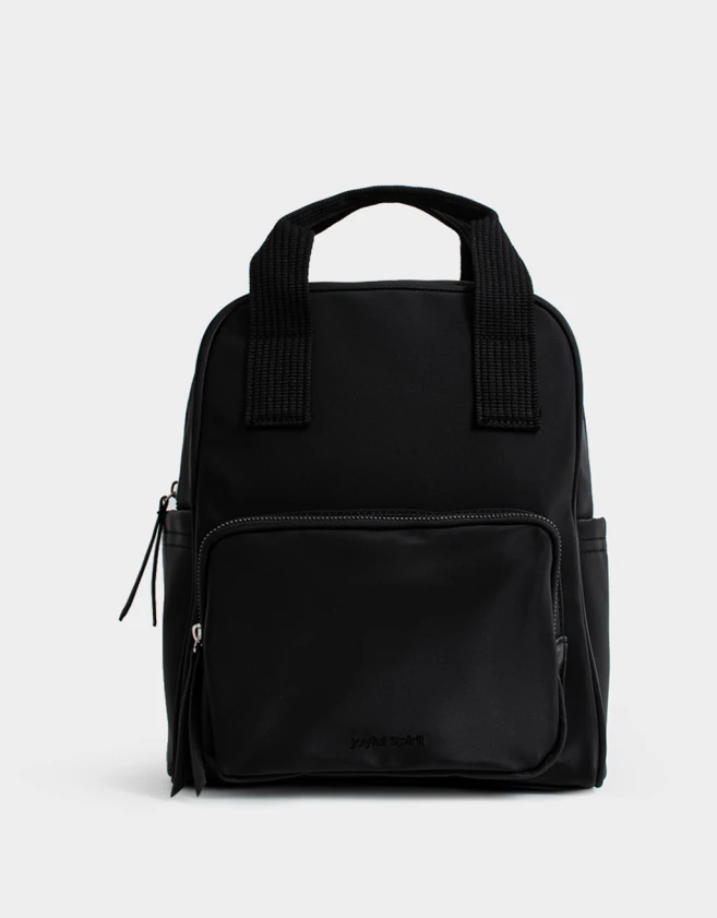 Mochilas Urbanas Estampados Mochila De Cuerina - Negro