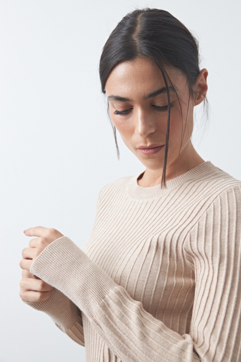 SWEATER LISE Beige Melange