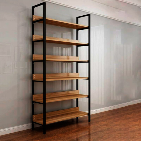 ESTANTERÍA DE METAL Y MDF 218CM X 80CM X 30CM 6 ESTANTES 001