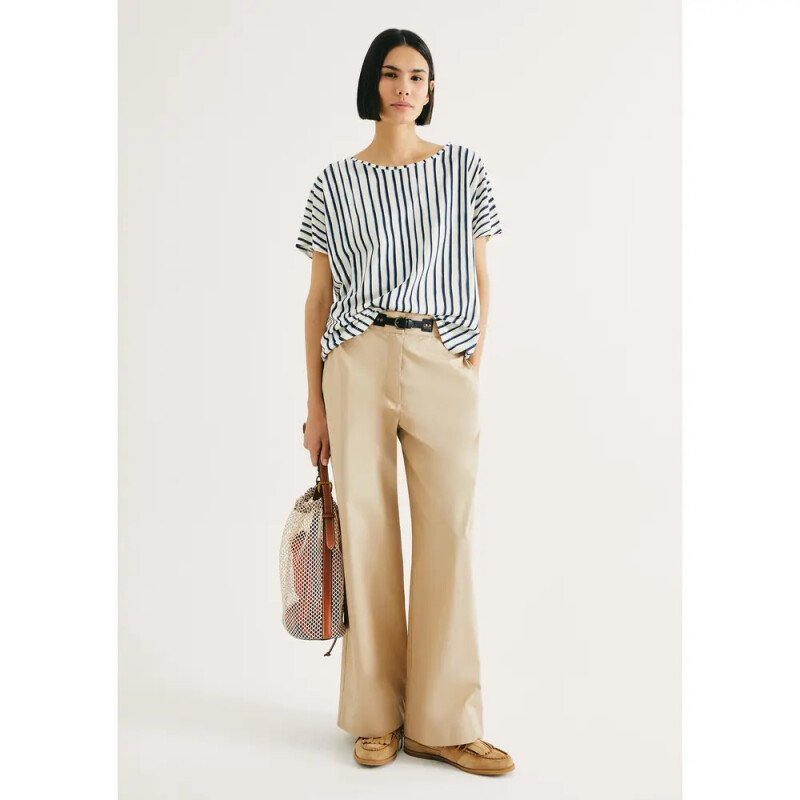 BLUSA MM FEM BRANCO/AZUL