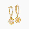 Aros colgantes en oro 18K con circonias Aros Colgantes En Oro 18k Con Circonias