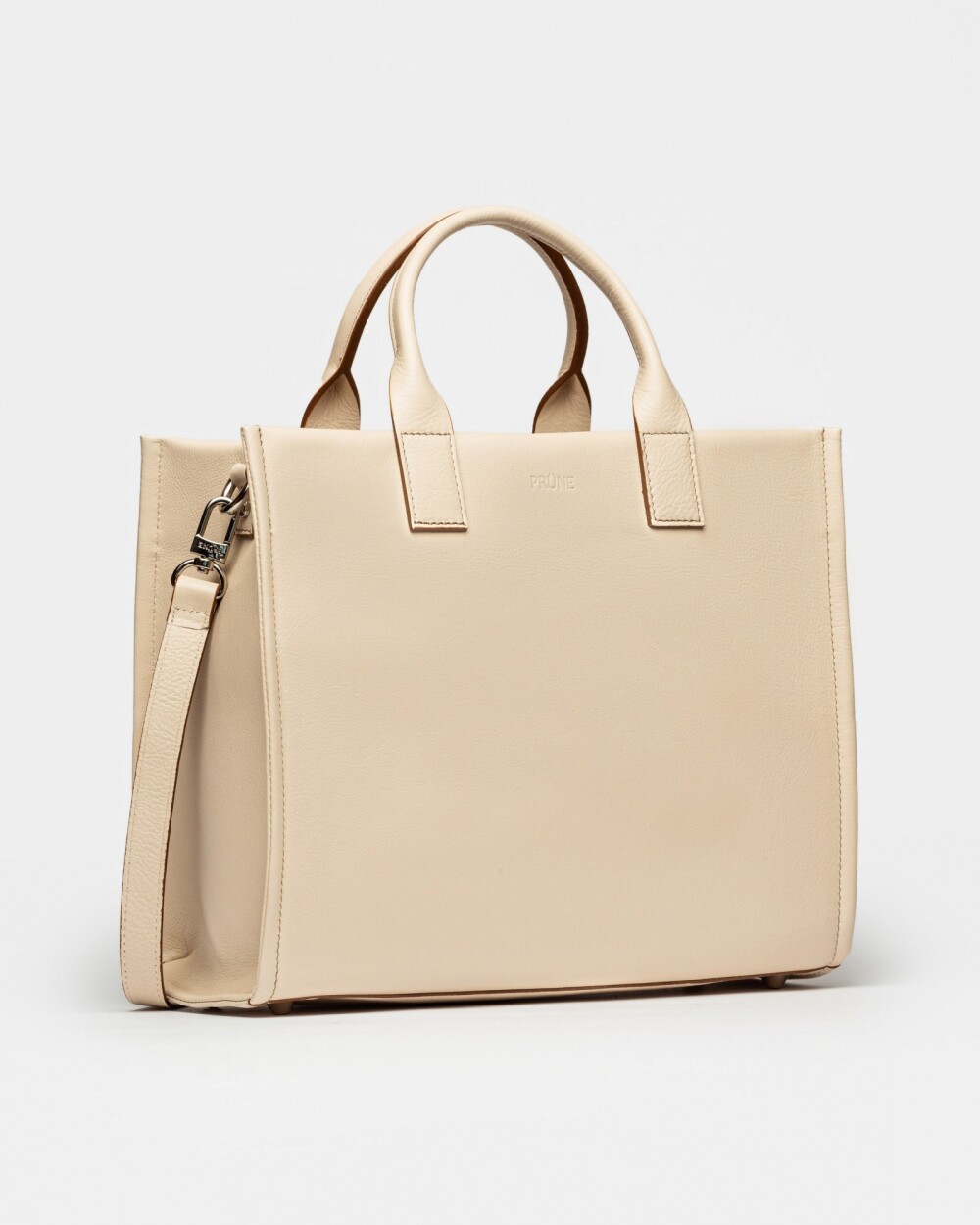 Cartera de mano Capri en cuero vegetal liso Cotton