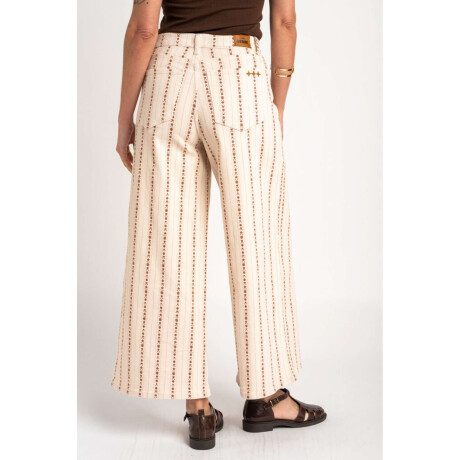 Jean Wide Leg Print Nacar