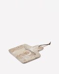 Set de tabla de cortar grande y cuchillo Suka de mármol beige Set de tabla de cortar grande y cuchillo Suka de mármol beige