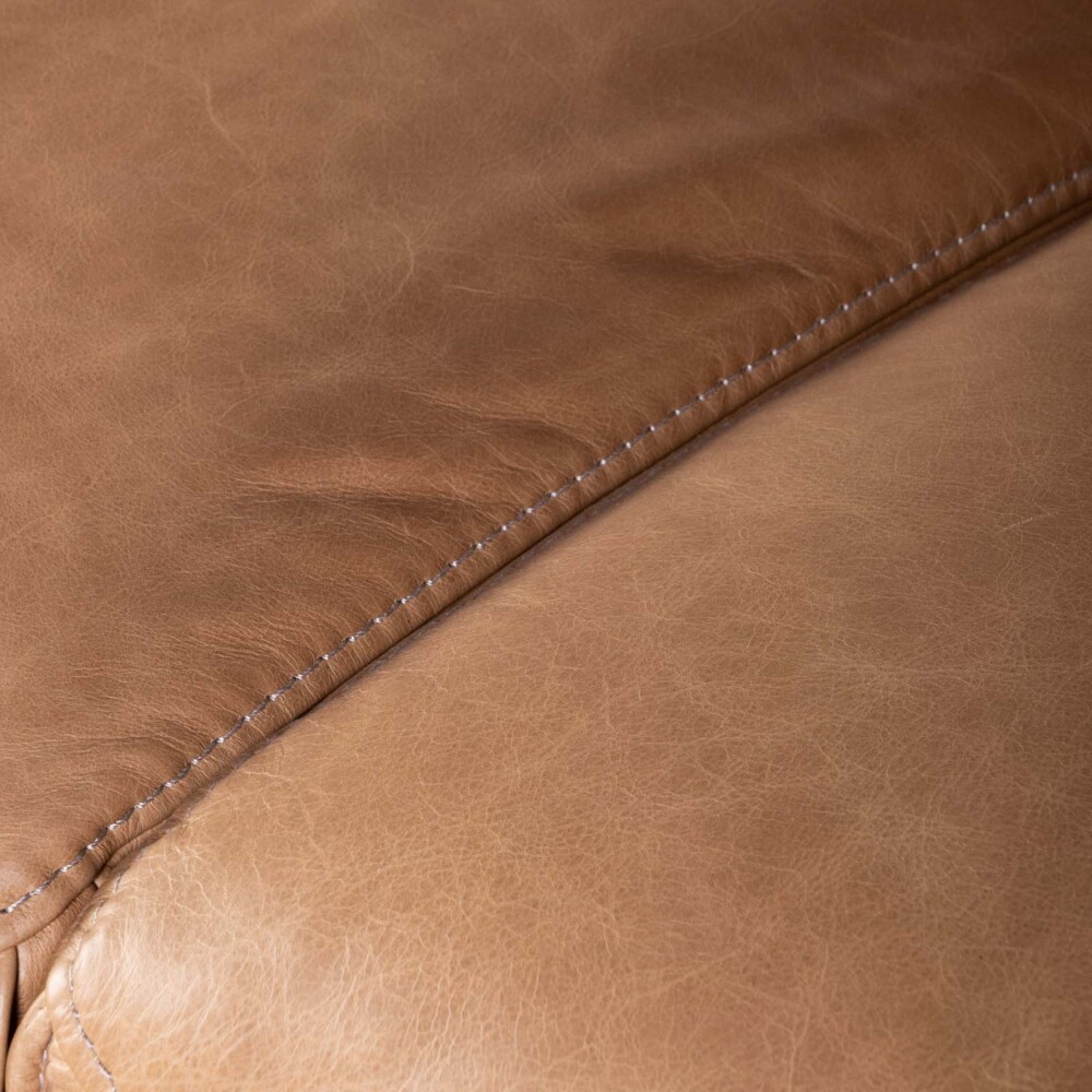 SOFA 3 CUERPOS CUERO-100-NATURAL MARRON PORTO CAMEL