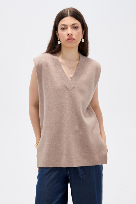 Chaleco Zairos Taupe Claro