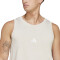 Musculosa de Hombre Adidas Essentials Logo Beige - Blanco