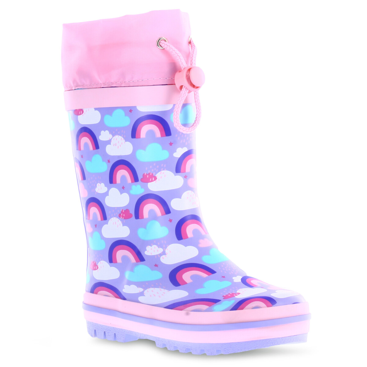 Bota de lluvia SINTY con puño de nylon ajustable MINI MissCarol - Pink 