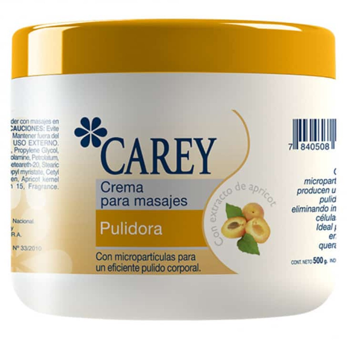 Crema Corporal Carey Masajes Pulidora 500g 