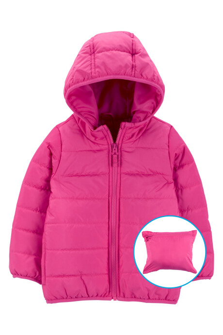 Campera resistente al agua, plegable, rosada Sin color