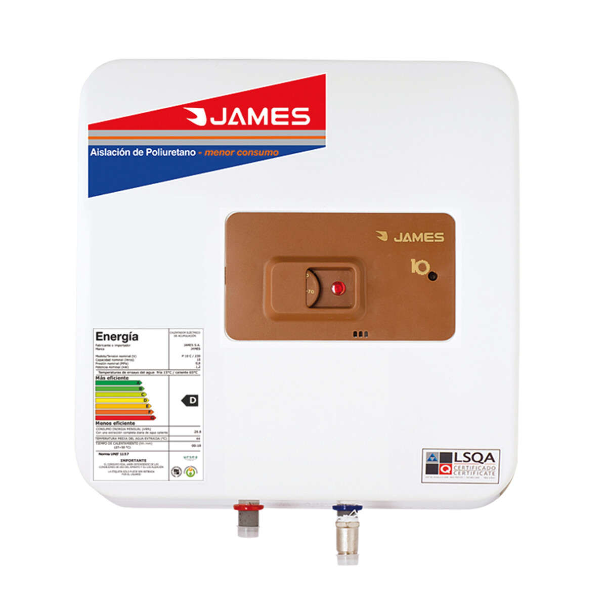 Calefón James 10 Litros Cobre Prisma 