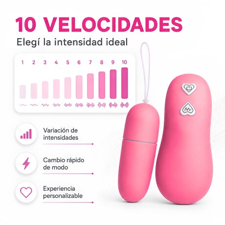 Huevo Vibrador Con Control Remoto Rosa