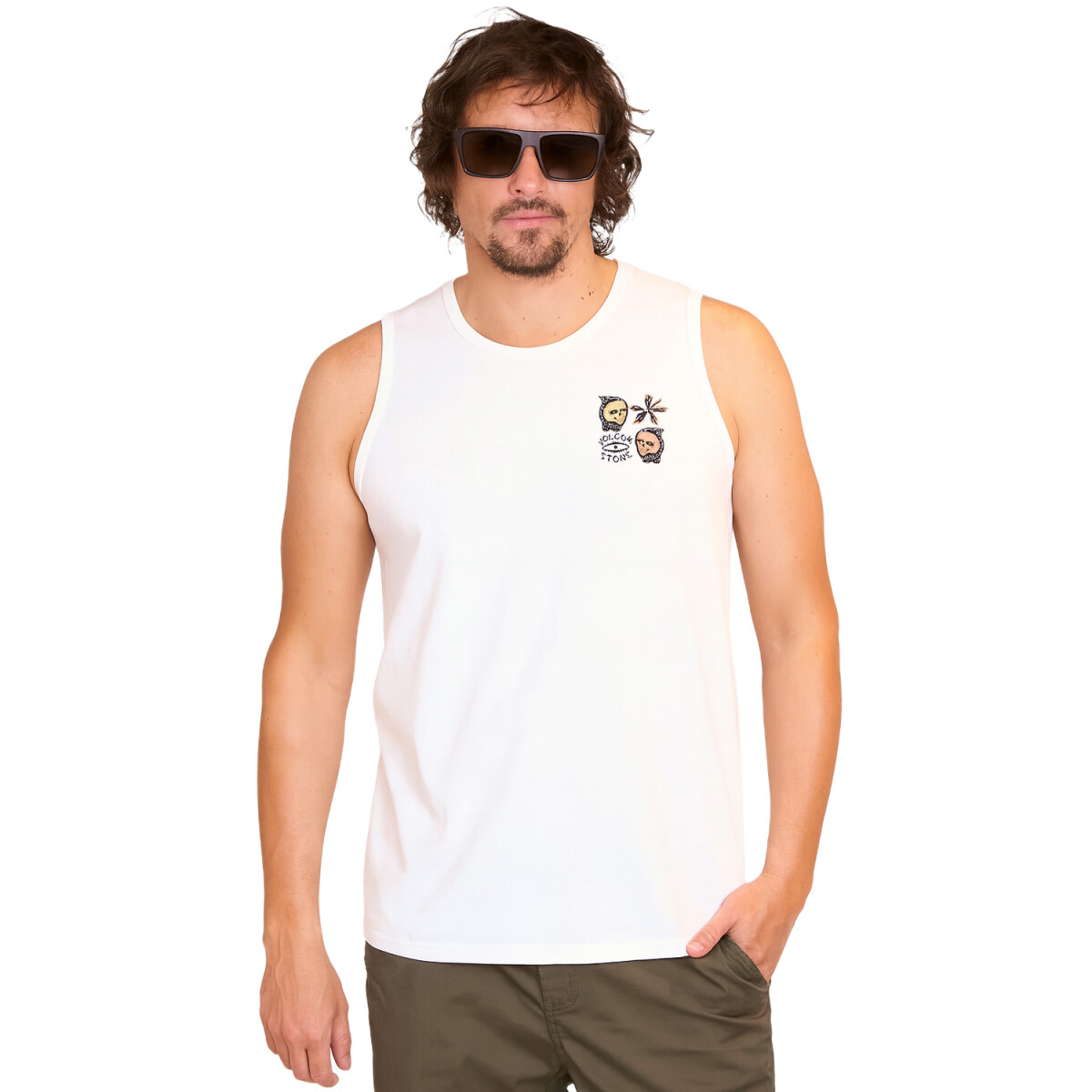 Remera Volcom Parkaface - Blanco