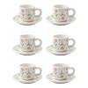 SET TAZA C/PLATITO FLOREADO 12PZAS Unica