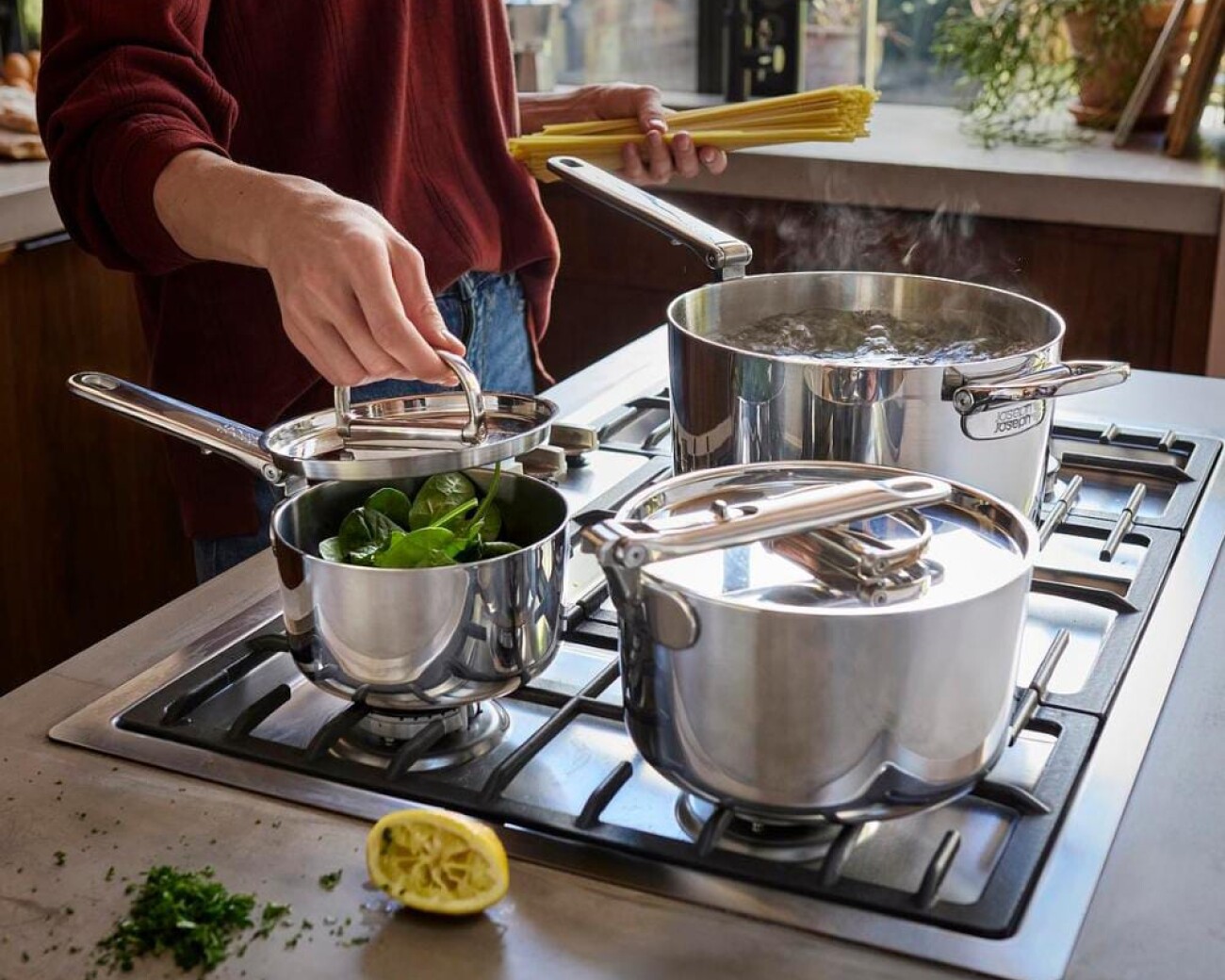 Set de 3 Cacerolas Space Steel Joseph Joseph - Preventa Set de 3 Cacerolas Space Steel Joseph Joseph - Preventa