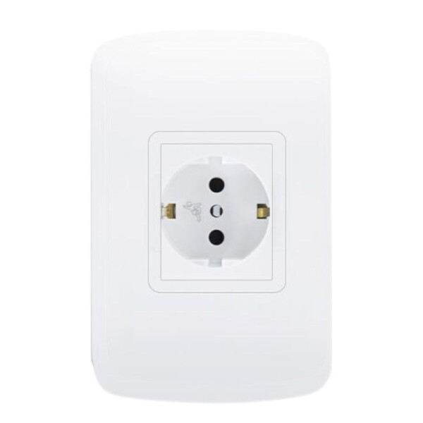 PLAQUETA SCHUKO BLANCO MOLVENO Plaqueta Schuko Blanco Molveno