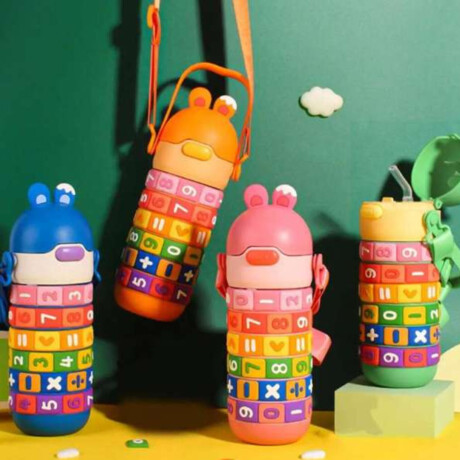 Botella infantil didáctica matemática Naranja