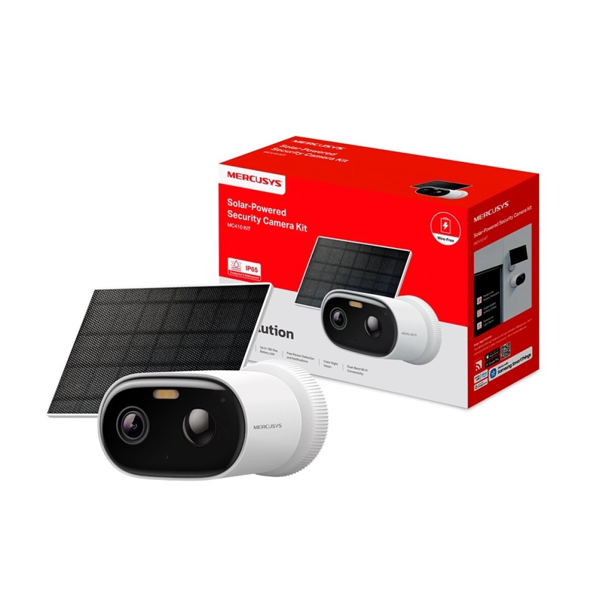 Kit de cámara MERCUSYS MC410 - 2K HD, Energía solar 