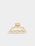 Broche Premium Broche Metálico Flores - Blanco Crudo
