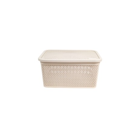 CAJA ORGANIZADORA SIMIL RATTAN 7.5LTS BEIGE CAJA ORGANIZADORA SIMIL RATTAN 7.5LTS BEIGE