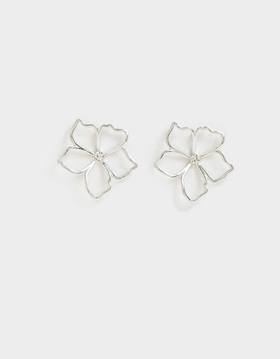 Aros Colgantes Cortos De Flores 