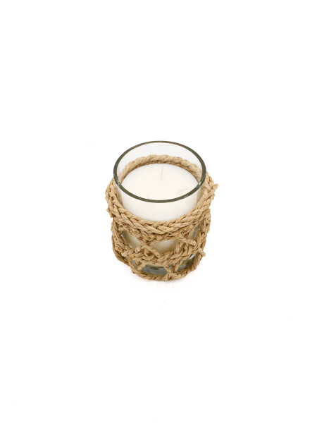 VELA EN FRASCO BEIGE (V)