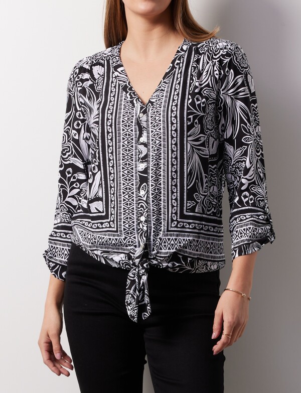 Blusa Nudo NEGRO/BLANCO